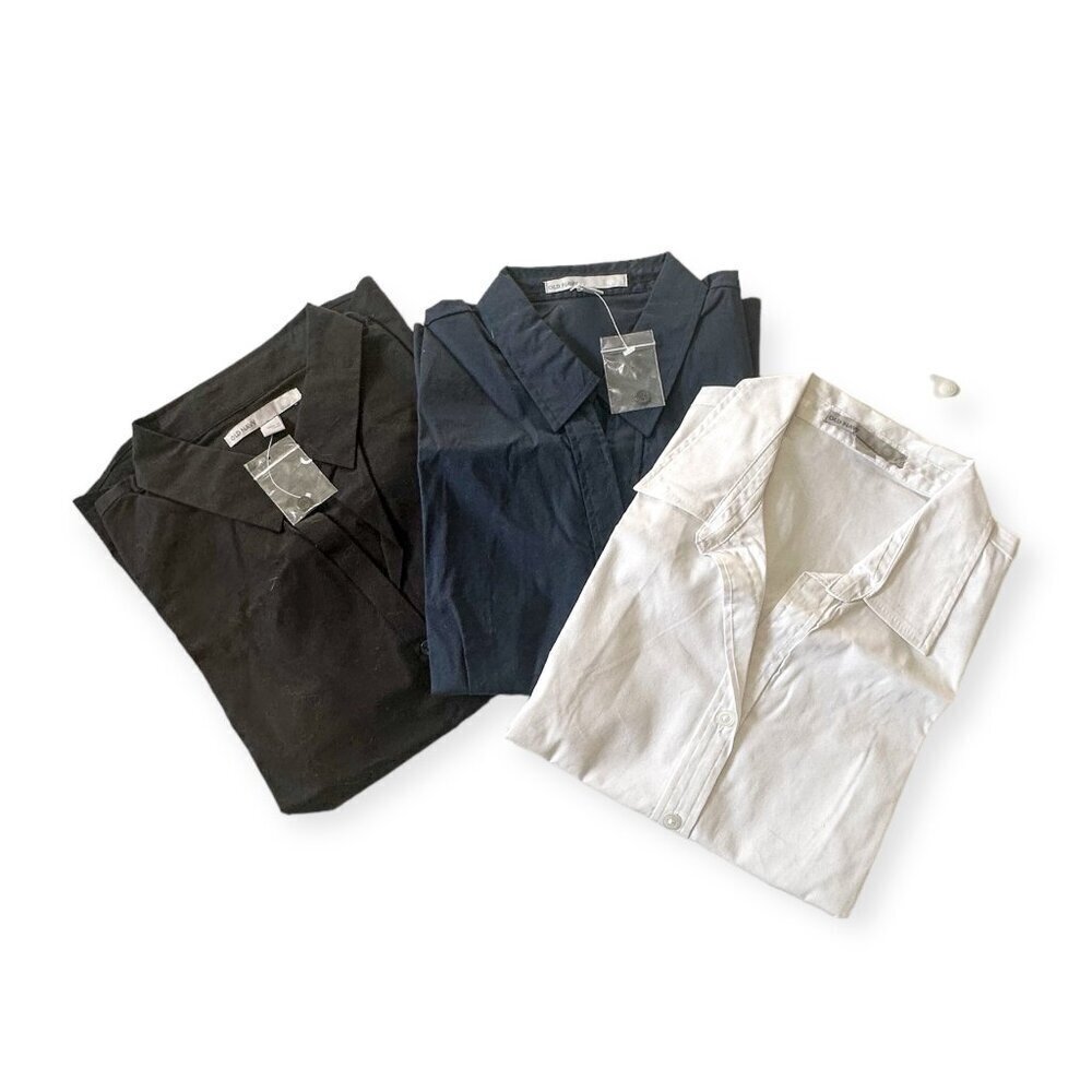 A set of 3 Old Navy Shirts, Size PL, Black, Blue, White, New,
